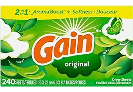 4 Gain Dryer Sheets
