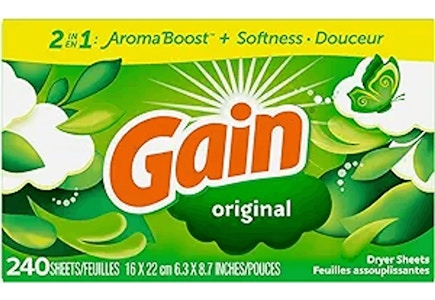 4 Gain Dryer Sheets