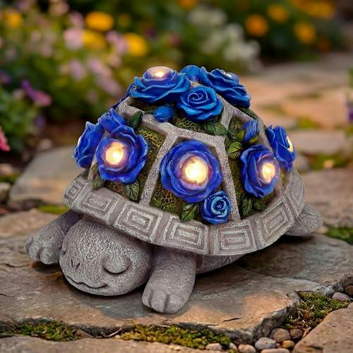 Solar Garden Turtle Statue
