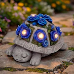 Solar Garden Turtle Statue