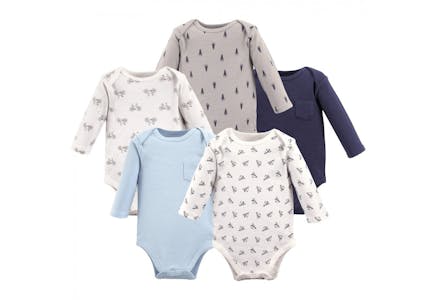 Hudson Baby Long-Sleeve Bodysuits