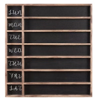 StyleWell Wooden 7-Day Chalkboard