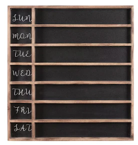StyleWell Wooden 7-Day Chalkboard