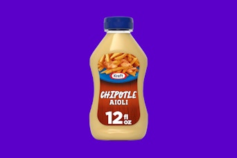 kraft chipotle aioli on a purple background