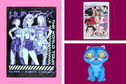 kpop demon hunters throw blankets and buddy pillow side by side