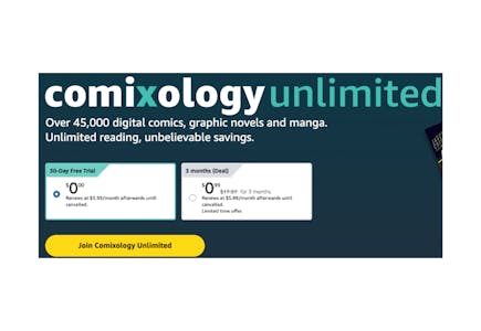 Comixology Unlimited 3-Month Membership