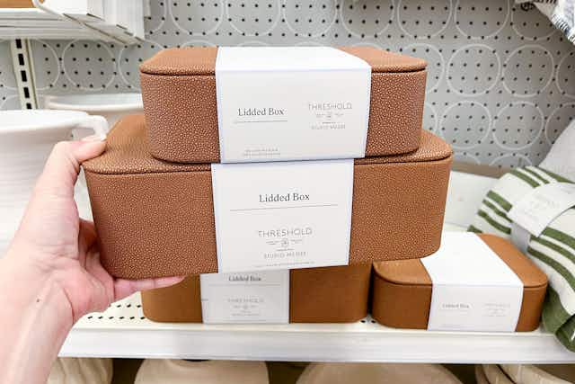 Studio McGee Shagreen Boxes on Sale at Target — Prices Start at $9.97 card image