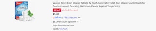 Amazon Toilet Bowl Cleaner Tablets 2025