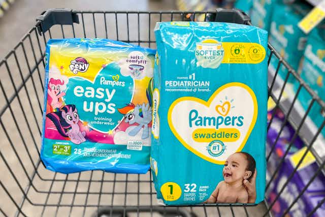Pampers Easy Ups and Swaddlers Diapers, as Low as $5.80 per Pack at Walgreens card image