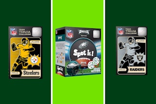 nfl games on arranged on a green background