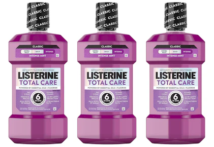 3 Listerine Total Care Mouthwashes