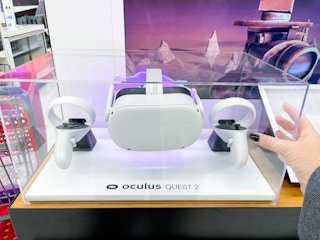 oculus virtual reality headset on display at target