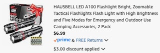 flashlight Amazon receipt