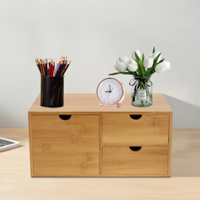 Mini Bamboo Drawer Storage Box
