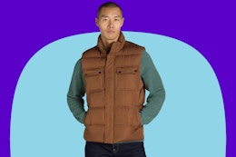 Men's Quilted Puffer Vest, Now $12 at Walmart (Reg. $50) card image