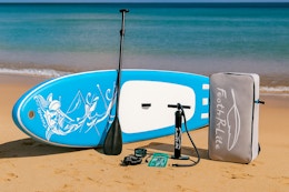 Get 50% Off This $200 Inflatable Paddle Board on Amazon — Pay $99.97 card image