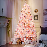 Frosted Pink Christmas Tree