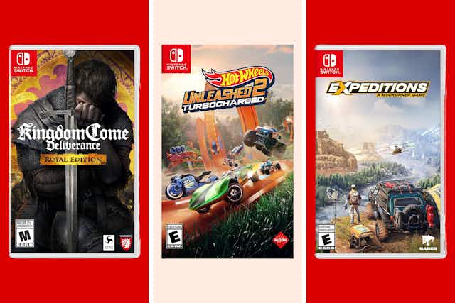 Save Up to 56% on Nintendo Switch Games on Amazon card image