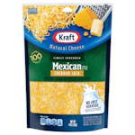 2 Kraft Shredded Cheese Bags