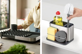 expanding dish rack and tidy caddy