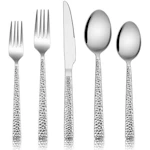 Hammered Silverware Set