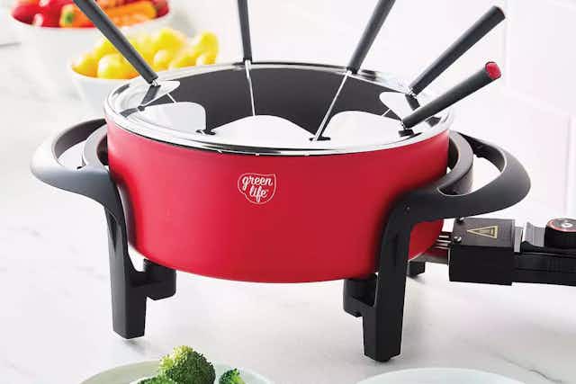 GreenLife Ceramic Nonstick Fondue Party Set, Only $30 Shipped (Reg. $60) card image