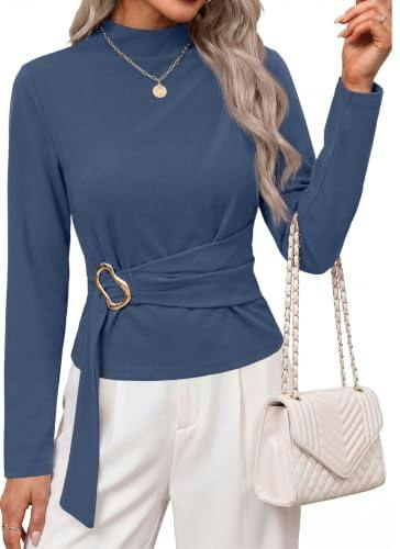 PRETTYGARDEN Women's Belted Top