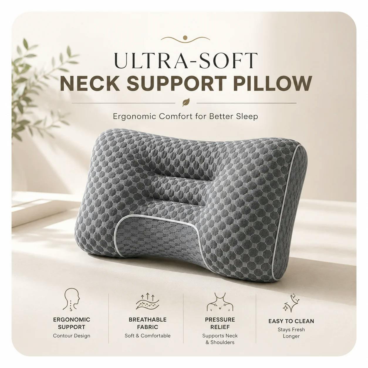 Ergonomic Neck Support Pillow