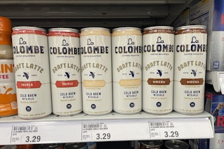 la colombe draft latte on shelf at meijer
