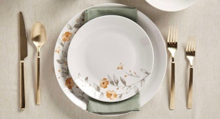 kohls the big one warm floral 12 piece dinnerware set stock image 1695058974 1695058974
