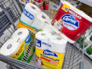 bounty and charmin paper products in walgreens cart