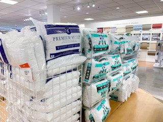 Pillows area at JCPenney