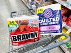 quilted northern and brawny paper products in walgreens cart