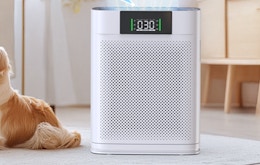 an air purifier in a room