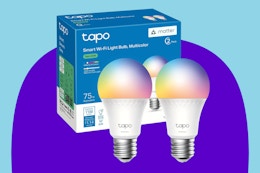 Top-Rated Tapo TP-Link Smart Light Bulb 2-Pack, $15.55 on Amazon (Reg. $30) card image