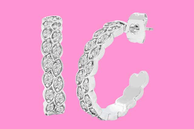 Grab a Pair of Diamond Hoop Earrings for $33 at Daily Steals card image