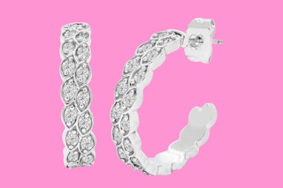 0.05CT Diamond Hoop Earrings at Daily Steals