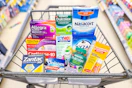 shopping cart with wellness products