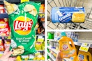 chips biscuits detergent collage