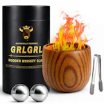 Charred Wooden Whiskey Glass Set