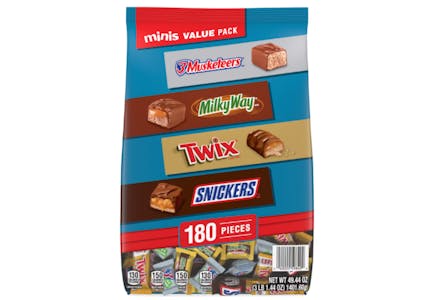 Twix, 3 Musketeers, Snickers Candy