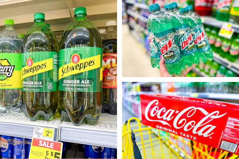 schweppes mountain dew coca cola collage