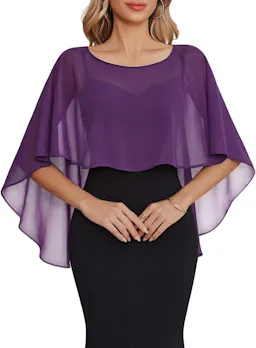 Women's Chiffon Cape Shawl Wrap