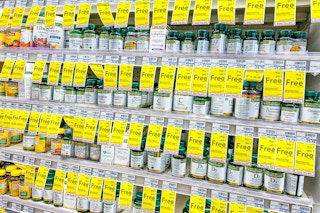 nature's bounty vitamin and supplement aisle in cvs