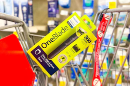 phiilps oneblade trimmer in a shopping cart