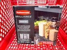 rubbermaid brilliance pantry set sitting in a target cart