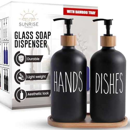 Glass Soap Dispenser 2-Pack