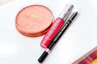 rimmel cosmetics on a white background