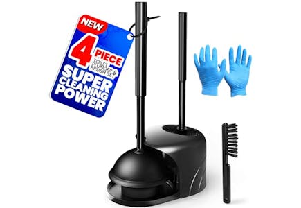 Toilet Brush and Plunger Set