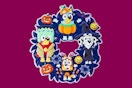 Ruz Bluey Halloween Wreath 15-inch Door Decoration